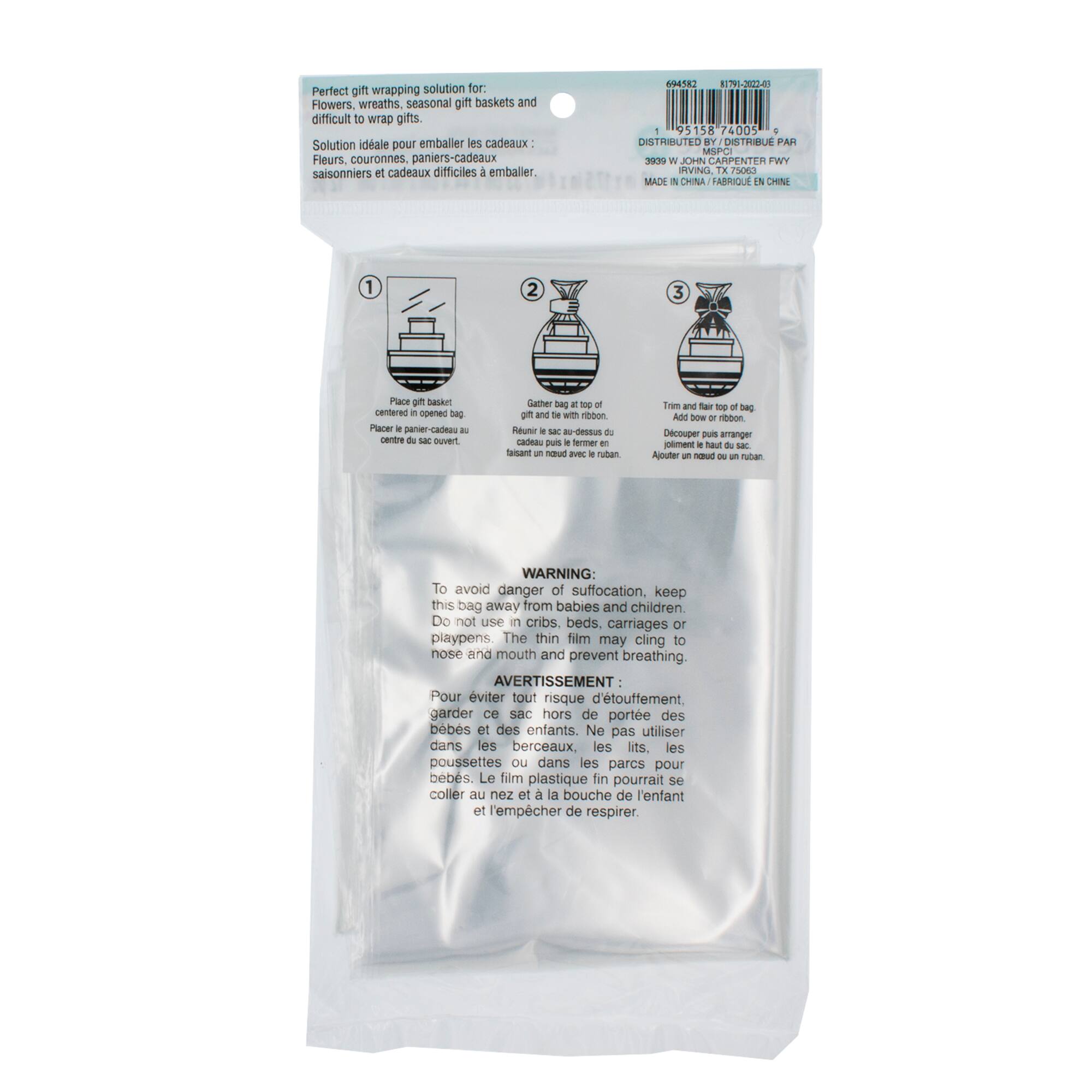 12 Packs: 12 ct. (144 total) Small Clear Basket Gift Bags by Celebrate It™